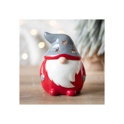 Red and Grey Gonk Tealight Holder