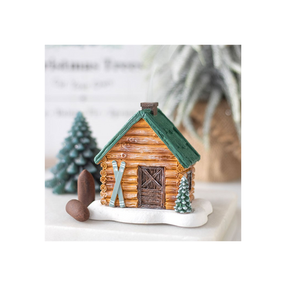 Cabin Ski Chalet Incense Cone Holder